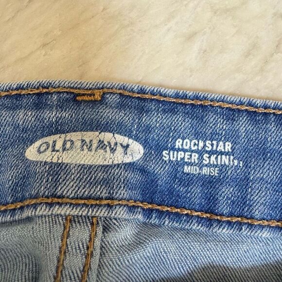 Old Navy Rockstar super skinny mid-rise stretch jeans size 14 - Picture 3 of 7